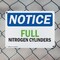 Signmission Full Nitrogen Cylinders OSHA Notice Sign, Plastic, 14in W x 10in L, 2PK OS-2PACK-NS-P-1014-L-15739 - alternate 2